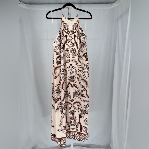 House of Harlow 1960 Cream and Brown Maxi Dress - Picture 2 of 9